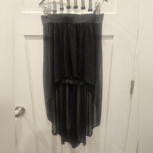 Stargazer by Deb Black High-Low Chiffon Overlay Skirt M NWT | Gothic Y2K Party